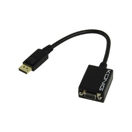 Adaptateur DisplayPort 1.2 vers VGA femelle avec jack audio