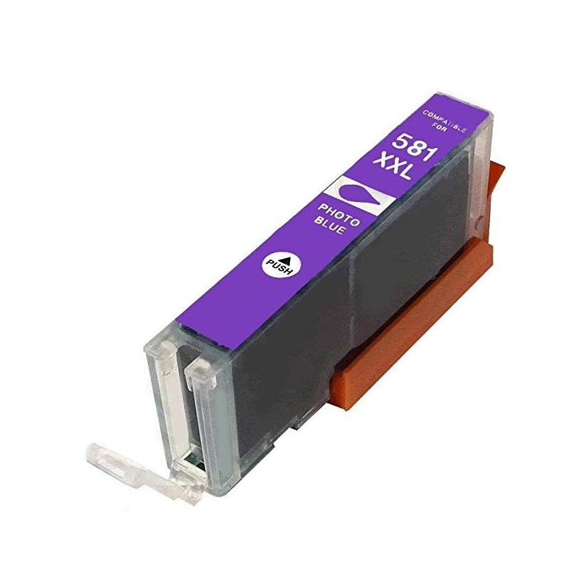 Cartouche D'Encre Compatible Canon CLI-581XL - Couleur Photo Bleu - QUALITONER - Pour Imprimantes Pixma TS8100/8200