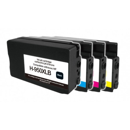 cartouches compatibles HP 950XL HP 951XL noir et couleurs UPRINT Pack de 4