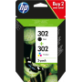 HP 302 cartouche d'encre pack noir et trois couleurs originales