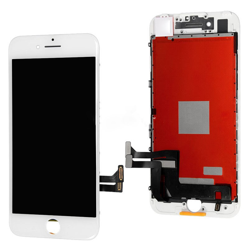 Kit Réparation IPhone 7 : écran LCD + Vitre Tactile + Batterie + Outils + Verre Trempé - Blanc