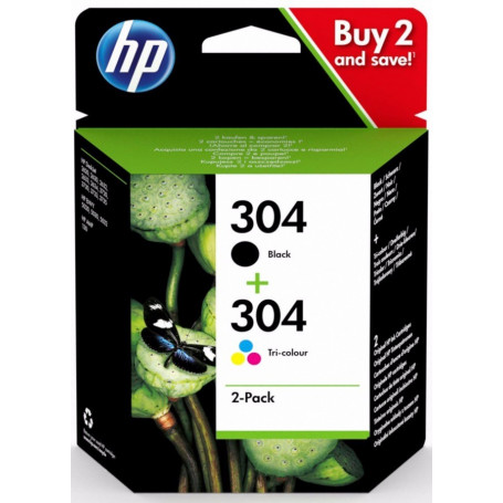 HP 304 cartouche d'encre pack noir et trois couleurs originales