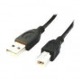 Câble USB 2.0 type AB M/M - 1,80m (Noir)