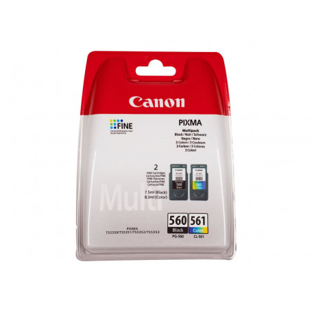 Pack 2 cartouches originales Canon 560/561 NOIR et COULEUR