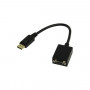 Convertisseur DisplayPort M vers VGA femelle (D-sub DE-15) 20cm (Noir)