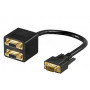 Adaptateur Goobay VGA mâle vers 2 VGA Femelles (Y doubleur VGA)