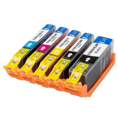 Pack 5 cartouches compatibles Canon 580-581 XXL