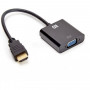 Convertisseur HDMI mâle vers  VGA femelle (Type A) 15cm (Noir)