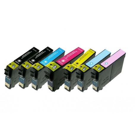 Pack de 7 cartouches compatibles Epson T0807