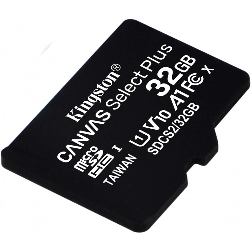 Carte Mémoire Micro SD Kingston Canvas Select - Choix De Capacité : 32, 64, 128 Ou 256 Go - Classe 10