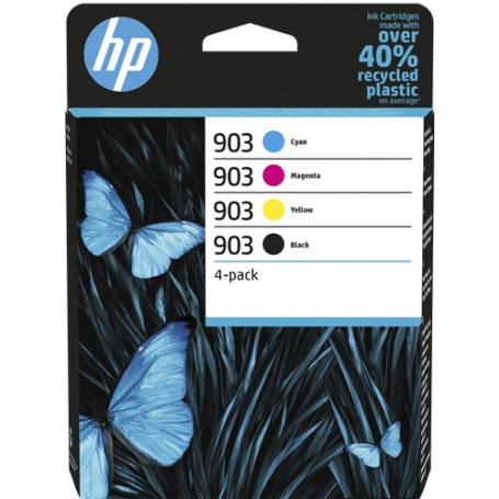 HP 903 pack 4 cartouches d'encre noir et couleur originales