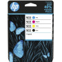 HP 903 pack 4 cartouches d'encre noir et couleur originales