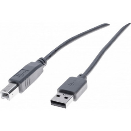 Câble USB 2.0 type AB M/M 5m Gris