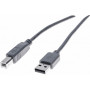 Câble USB 2.0 type AB M/M 5m Gris