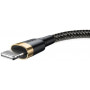 Cable USB Lightning Baseus Nylon Noir/Gold 3M