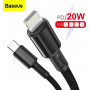 CABLE TYPE-C / LIGHTNING BASEUS (1 mètre) 20W NOIR (blister) CATLGD-01