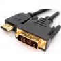 Cable HDMI D2 Diffusion vers DVI-D 2m M/M (Noir)