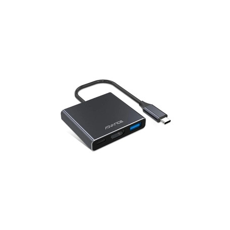 Hub USB 2.0 Type C Advance Xpand Smart - 3 ports Type A + lecteur Micro-SD -