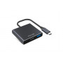 Hub USB 2.0 Type C Advance Xpand Smart - 3 ports Type A + lecteur Micro-SD -