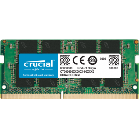 Barrette mémoire RAM DDR4 16 Go SO-DIMM PC3200 CRUCIAL CL22 1x16