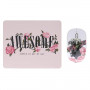 Ensemble Tapis - Souris sans fil T'nB Exclusiv' Awesome (Fleur)