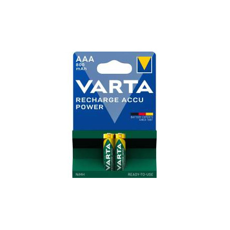 Lot de 2 piles rechargeables Varta type AAA 1,2V 750mAh (R03)
