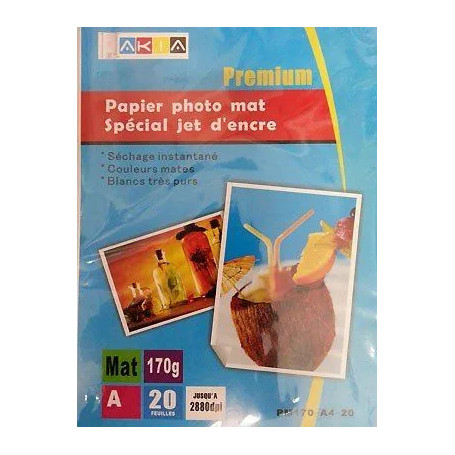 Papiers photo Mat - A4 - 20 feuilles - 170g