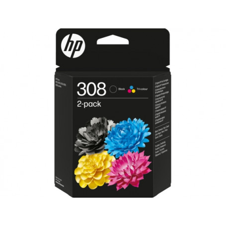 HP 308 Pack cartouches d'encre noir et couleur originale