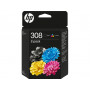HP 308 Pack cartouches d'encre noir et couleur originale