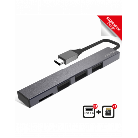 Hub USB 2.0 Type C Advance Xpand Smart - 3 ports Type A + lecteur Micro-SD -
